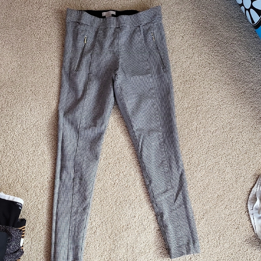 Womens Skinny Houndstooth Pants Stretchy